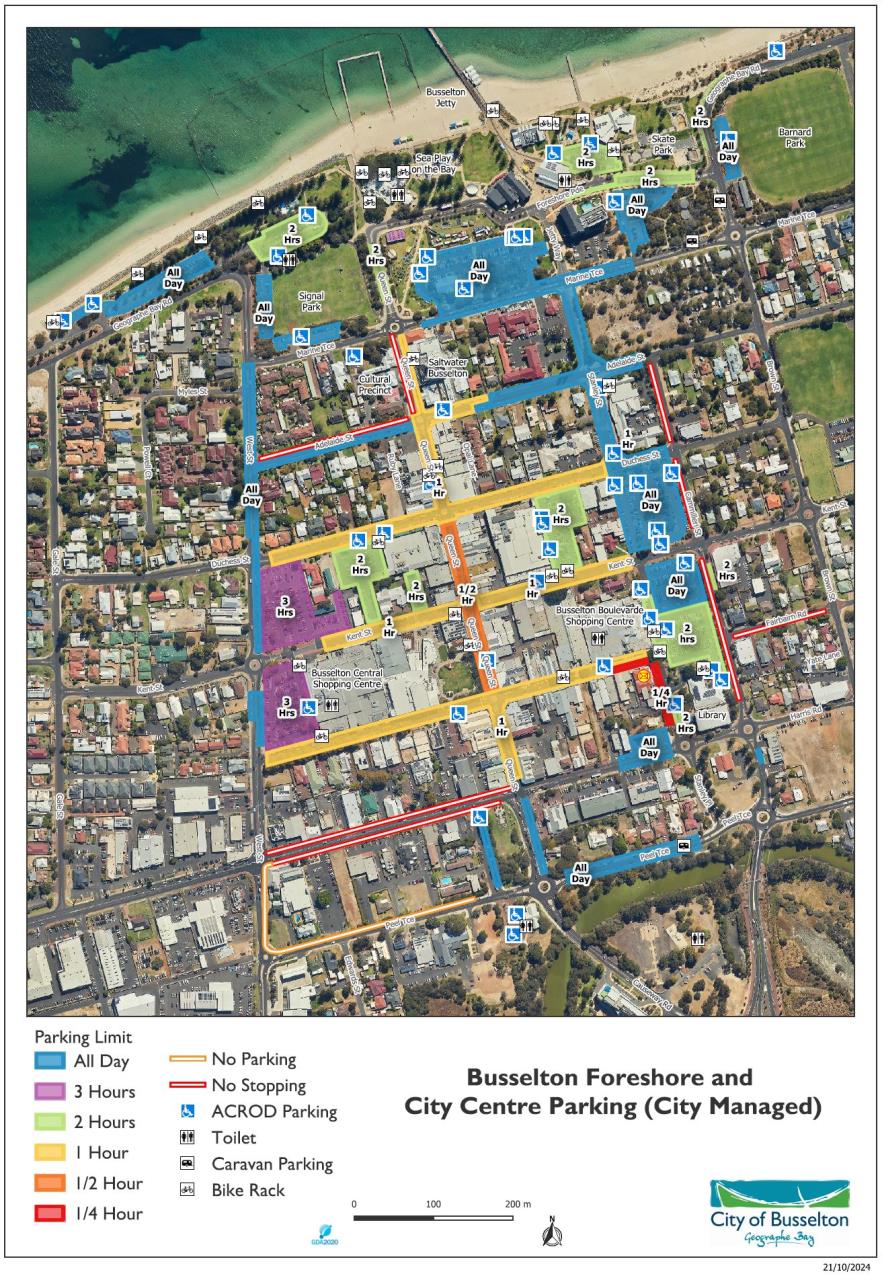 Busselton Foreshore and City Centre Parking 