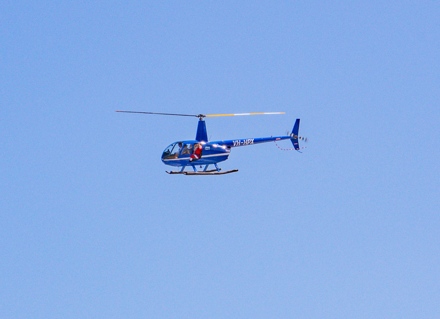 Santa's Spectacular Helicopter Arrival